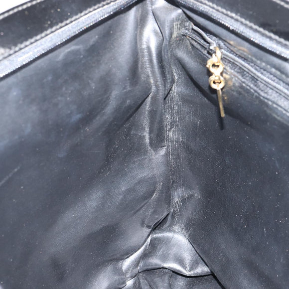 Salvatore Ferragamo Vala Tote Bag Canvas Black Gold Auth BA8689