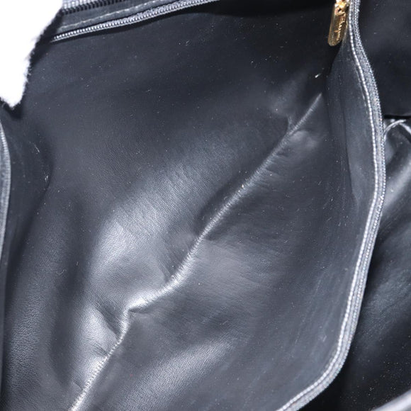 Salvatore Ferragamo Vala Tote Bag Canvas Black Gold Auth BA8689