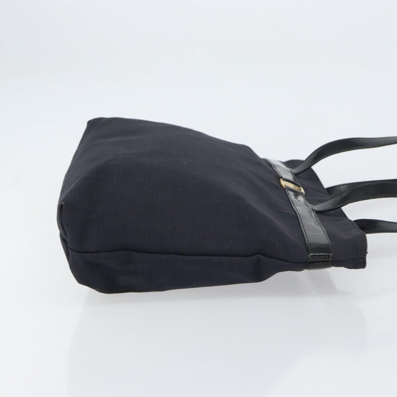 Salvatore Ferragamo Vala Tote Bag Canvas Black Gold Auth BA8689