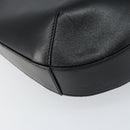 Salvatore Ferragamo Gancini Shoulder Bag Leather Black Gold Auth BA8690-11