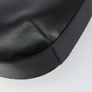 Salvatore Ferragamo Gancini Shoulder Bag Leather Black Gold Auth BA8690-12