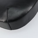 Salvatore Ferragamo Gancini Shoulder Bag Leather Black Gold Auth BA8690-13