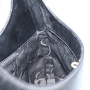 Salvatore Ferragamo Gancini Shoulder Bag Leather Black Gold Auth BA8690-16