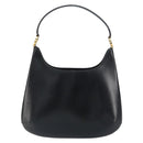 Salvatore Ferragamo Gancini Shoulder Bag Leather Black Gold Auth BA8690-3