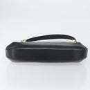 Salvatore Ferragamo Gancini Shoulder Bag Leather Black Gold Auth BA8690-9