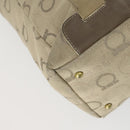 Salvatore Ferragamo Gucci Clutch Hand Bag Canvas PVC 2 Set Beige Auth BA8691-8