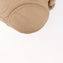 Salvatore Ferragamo Gancini Hand Bag Leather Beige Gold Auth BA8692-16