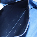 VALENTINO Studs Tote Bag Leather Blue Silver Auth BA8693-11