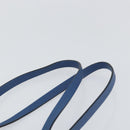 VALENTINO Studs Tote Bag Leather Blue Silver Auth BA8693-8