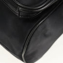 VALENTINO Backpack Nylon Leather Black Gold Auth BA8694-9