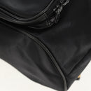VALENTINO Backpack Nylon Leather Black Gold Auth BA8694-15
