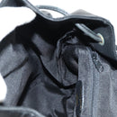 VALENTINO Backpack Nylon Leather Black Gold Auth BA8694-21