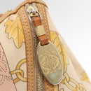 LOEWE Backpack Canvas Leather Beige Gold Auth BA8695-18
