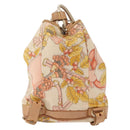 LOEWE Backpack Canvas Leather Beige Gold Auth BA8695-2