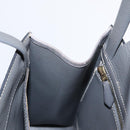 HERMES Lucy PM Hand Bag Leather Gray Auth BA8697-17