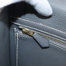 HERMES Lucy PM Hand Bag Leather Gray Auth BA8697-21