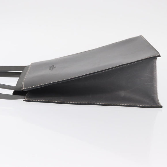 HERMES Lucy PM Hand Bag Leather Gray Auth BA8697