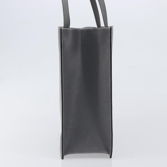 HERMES Lucy PM Hand Bag Leather Gray Auth BA8697