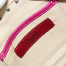 VALENTINO Studs Hand Bag Leather 2way Purple Gold Auth BA8698-19