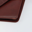 CARTIER Must Line Shoulder Bag Leather Bordeaux Gold Auth BA8699-9