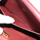 CARTIER Must Line Shoulder Bag Leather Bordeaux Gold Auth BA8699-23