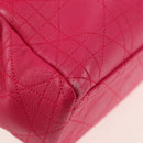 Christian Dior Canage Chain Shoulder Bag Pink Silver Auth BA8702V-10