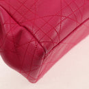 Christian Dior Canage Chain Shoulder Bag Pink Silver Auth BA8702V-12