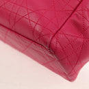 Christian Dior Canage Chain Shoulder Bag Pink Silver Auth BA8702V-13