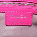 Christian Dior Canage Chain Shoulder Bag Pink Silver Auth BA8702V-17