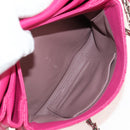 Christian Dior Canage Chain Shoulder Bag Pink Silver Auth BA8702V-20