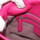 Christian Dior Canage Chain Shoulder Bag Pink Silver Auth BA8702V-24