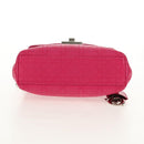 Christian Dior Canage Chain Shoulder Bag Pink Silver Auth BA8702V-9