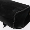 CHANEL Chain Shoulder Bag Suede Black Gold CC Auth BA8703-9