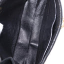 CHANEL Chain Shoulder Bag Suede Black Gold CC Auth BA8703-12