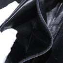 CHANEL Chain Shoulder Bag Suede Black Gold CC Auth BA8703-24