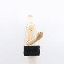 CHANEL Chain Shoulder Bag Suede Black Gold CC Auth BA8703-25