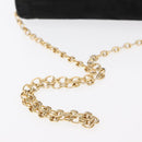 CHANEL Chain Shoulder Bag Suede Black Gold CC Auth BA8703-7