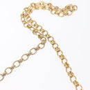 CHANEL Chain Shoulder Bag Suede Black Gold CC Auth BA8703-8