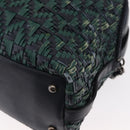 CHANEL Hand Bag Leather 2way Green CC Auth BA8704-15