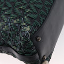 CHANEL Hand Bag Leather 2way Green CC Auth BA8704-16