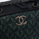 CHANEL Hand Bag Leather 2way Green CC Auth BA8704-19