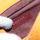 CHANEL Matelasse Chain Shoulder Bag Leather Orange CC Auth BA8705-20