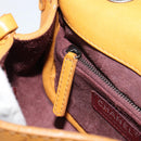 CHANEL Matelasse Chain Shoulder Bag Leather Orange CC Auth BA8705-23