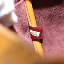 CHANEL Matelasse Chain Shoulder Bag Leather Orange CC Auth BA8705-12