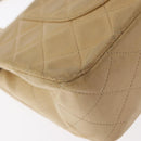 CHANEL Matelasse 25 Chain Shoulder Bag Lamb Skin Beige Gold CC Auth BA8707-15