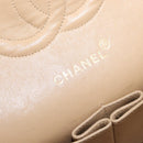 CHANEL Matelasse 25 Chain Shoulder Bag Lamb Skin Beige Gold CC Auth BA8707-23