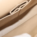 CHANEL Matelasse 25 Chain Shoulder Bag Lamb Skin Beige Gold CC Auth BA8707-11