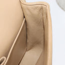 CHANEL Matelasse 25 Chain Shoulder Bag Lamb Skin Beige Gold CC Auth BA8707-24