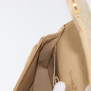 CHANEL Matelasse 25 Chain Shoulder Bag Lamb Skin Beige Gold CC Auth BA8707-25