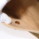 CHANEL Matelasse 25 Chain Shoulder Bag Lamb Skin Beige Gold CC Auth BA8707-12